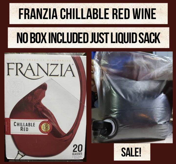 Franzia Chillable Red Wine 3 Liters (No Box Just Liquid Sack) Original