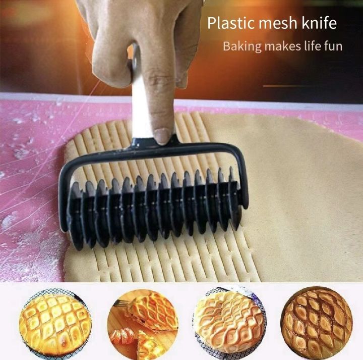 Dough Lattice Roller Cutter Pull Net Wheel Knife Pizza Pastry Cutter Pie  Craft Making Tool Baking Accessories Stainless Steel