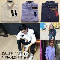 เสื้อเชิ้ตแขนยาว Ralph Lauren สีพื้น ชาย/หญิง