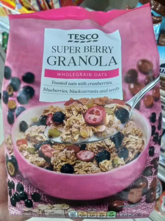 TESCO SUPER BERRY GRANOLA (500g.) WHOLE GRAIN OATS Lazada PH