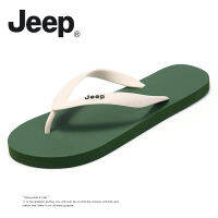 Jeep/jeep รองเท้าแตะหูหนีบผู้ชายรองเท้าแตะกันการเสียดสีกันลื่นพื้นนิ่มแบบลำลองรองเท้าแตะคลิปหนีบใส่ไปชายหาดใส่ไปข้างนอกแบบผู้ชาย