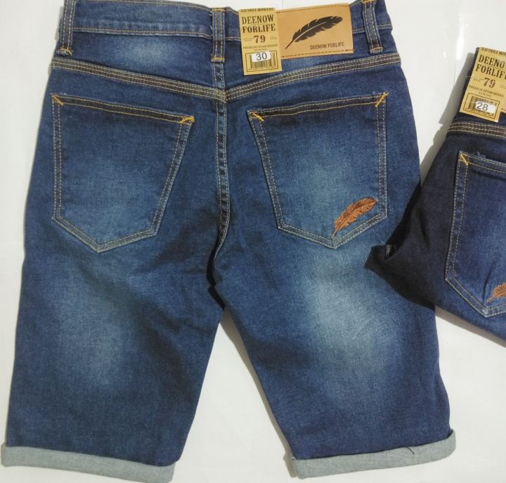 m-jeans-กางเกงยีนส์ผู้ชาย-ยีนส์สามส่วนผ้ายืด-ยีนส์ฟอก-เอว-28-44-นิ้ว