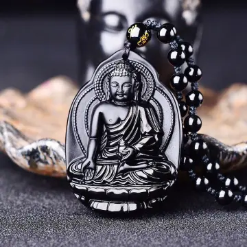 Black Obsidian Buddha Pendant Prajna Paramita Sutra Buddha - Temu