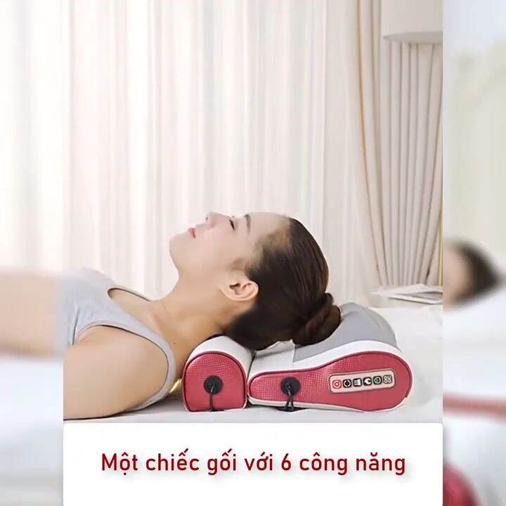 Gối massage, Gối massage cổ vai GÁY OKATO SEKA SK-P55, gối massage hồng ngoại cao cấp Sunrise Digital | Lazada.vn