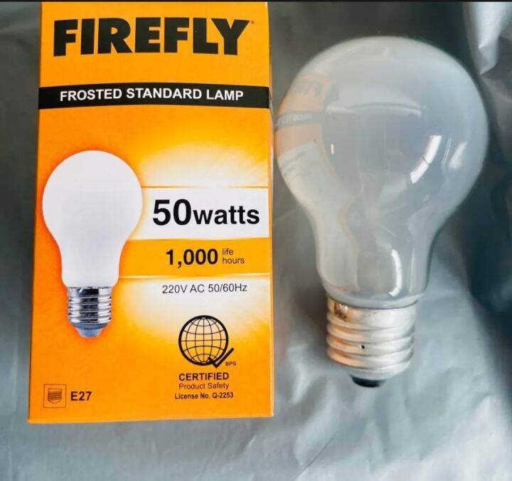 firefly bulb incandescent bulb 50watts yellow light frosted bulb