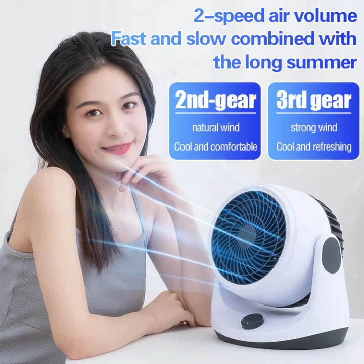 Air circulation fan portable household electric fan desktop fan 180 ° mechanical rotation