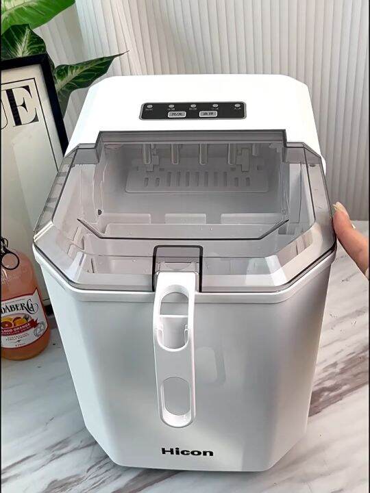 Hicon Ice Maker Double handle Ice Machine Automatic Cleaning Round Ice