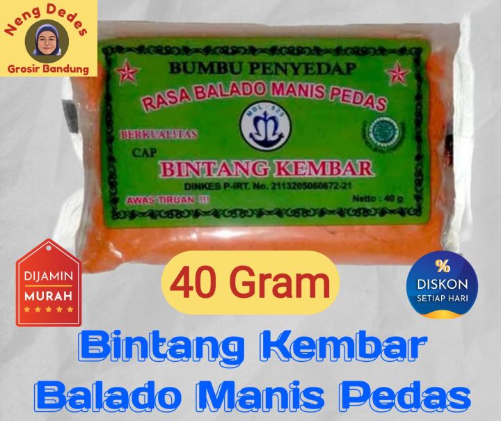 40 Gram Bumbu Tabur Rasa Balado Manis Pedas Merk Bintang Kembar