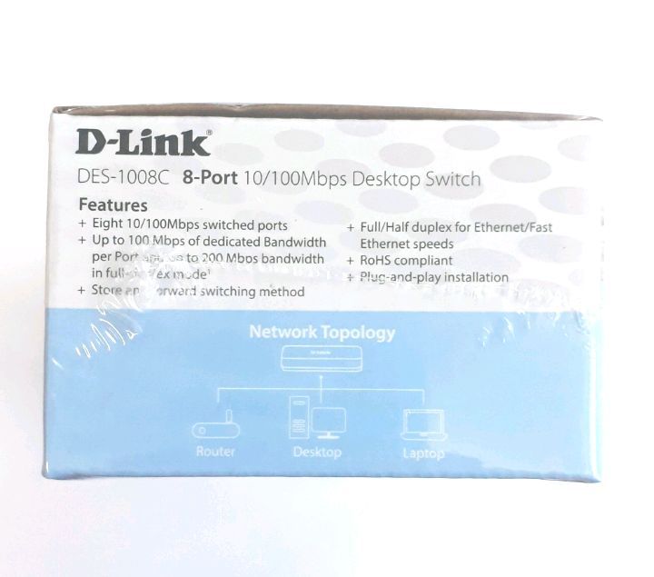 switch-hub-สวิตซ์ฮับ-d-link-8-ports-des-1008c-5-10-100-mbps