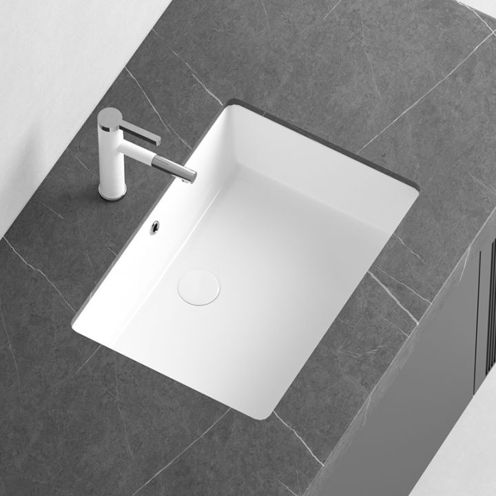 Large Capacity Flats Embedded Drop-in Sink Ceramic Basin Household ...