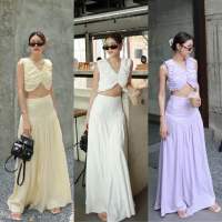 LADY MAXI SET???(530฿ฟรีส่ง) มาเพิ่มแล้วค่าา!! ชุดเซทกระโปรง ผ้านิ่มพริ้ว ดูสูงเพรียว ตัวเสื้อแต่งจับจีบ กระดุมหน้าถอดได้จริง ลุคไฮๆ ดูแพงมาก กระโปรงเอวยางยืดด้านหลัง ทรงสวยปังสุดๆ งานดีรับรองใส่สบายค่า