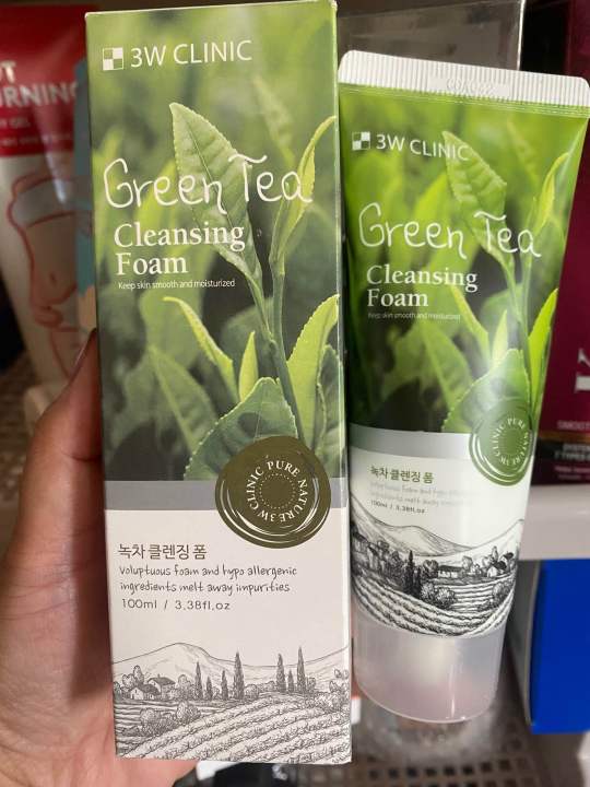 3W CLINIC- GREEN TEA FACIAL CLEANSING FOAM | Lazada PH