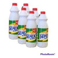 (6 ขวด * 500 ml.) DEPEX Bleach 500 ml ผลิตภัณฑ์ซักผ้าขาว แช่ผ้าขาว ใช้ซักผ้า ขจัดคราบฝังแน่น เชื้อราบนผ้า ล้างห้องน้ำ ถูพื้น