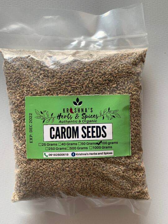 Authentic Carom Seeds 100 grams Lazada PH