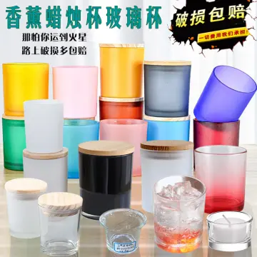 120/200/250ml Candle Holder Glass Containers Candle Cup With Bamboo Lid  Scented Candle Jar Home Diy Candle Making Accessories - Kits - AliExpress