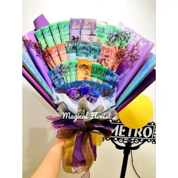 Ready Stock Bouquet Duit (harga termasuk duit pada bouquet) Money bouquet  Dry flower Baby Breath Bouquet Bunga Duit Bouquet / anniversary/ birthday/  motherday/ Valentineday