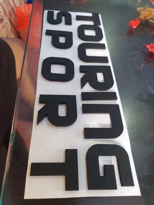 Touring sport hood emblem matte black Lazada PH