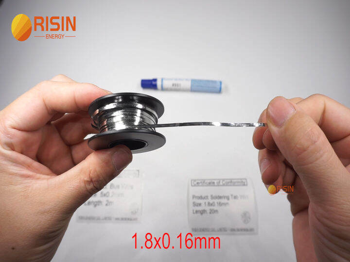 Ready Stocks RISIN 10m 20m Solar Cells Tab Cable Bus Bar Wire for PV