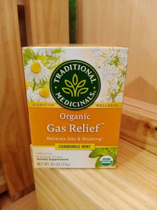 Traditional Medicinals Organic Gas Relief Relieves Gas & Bloating 16