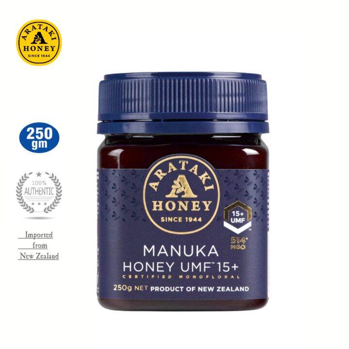 Arataki Manuka Honey UMF™15+ ( MGO 514+ ) 250g Certified Monofloral ...