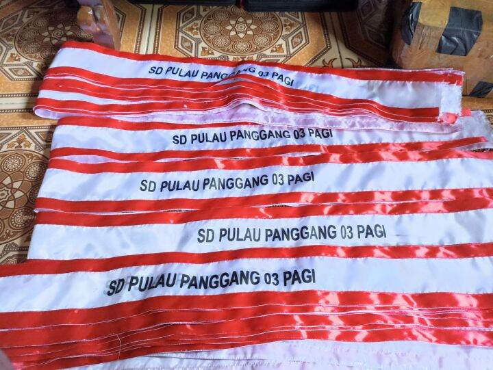 PERLENGKAPAN SELEMPANG SELENDANG PETUGAS UPACARA SD SMP SMA 1 SET