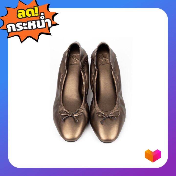 sincera-brand-premium-flat-shoes-คัชชูสีน้ำตาล-metallic-brown-รองเท้าคัชชูส้นแบน-คัชชูส้นเตี้ย-หนังนิ่ม-ไม่กัดเท้า