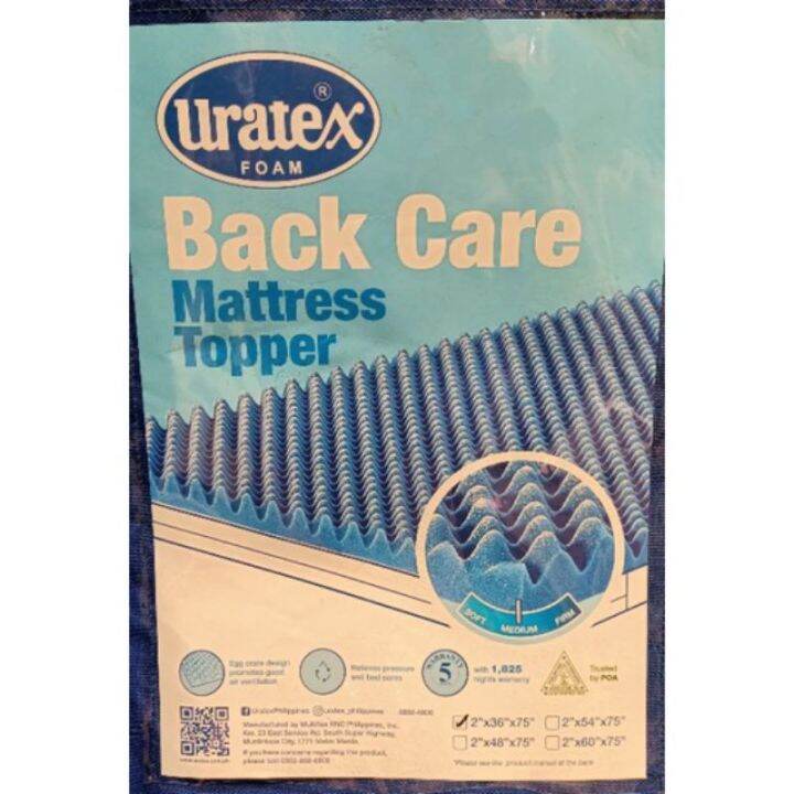 URATEX FOAM BACK CARE MATTRESS TOPPER (EGG CREATES DESIGN PROMOTES GOOD