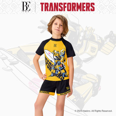 BE ชุดว่ายน้ำทูพีชสินค้าใหม่2023ซีรีส์ Transformers ยี่ห้อ vandan ชุดว่ายน้ำเด็กผู้ชายบัมเบิลกันแดดแห้งเร็ว