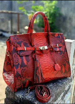 HERMES Kelly Snake Leather Medium Bag - Batam Collection