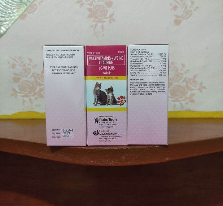 LCVIT Plus Multivitamins For kittens and Cats 60 ML Lazada PH