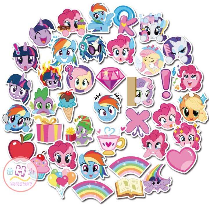 homeway99-sticker-สติ๊กเกอร์-pony-h-149-40ชิ้น-my-little-pony-ม้าโพนี่-ม้า-มายลิตเติ้ลโพนี่-ม้าน้อยมหัศจรรย์-ม้าpony-โพนี่-ม้าโพนี-ชมพู-พาสเทล-ม้าpony-โพ-นี่-นี-po-ny-ยูนิคอร์น-ยูนิคอน