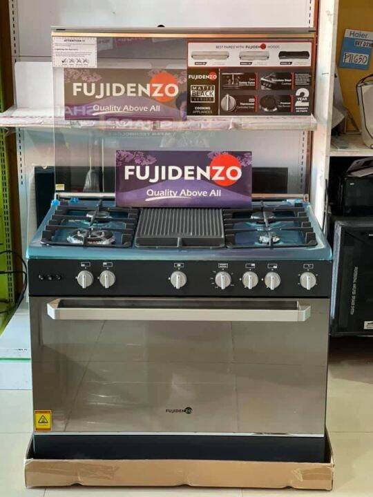 Fujidènzo Gas Range 90cm 5 Gas Burner Model FGR9650VTRGMB Lazada PH