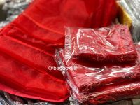 ถุงผ้าแก้วสีแดง รุ่นประหยัด งานจีนคัดเกรด มี15ไซส์