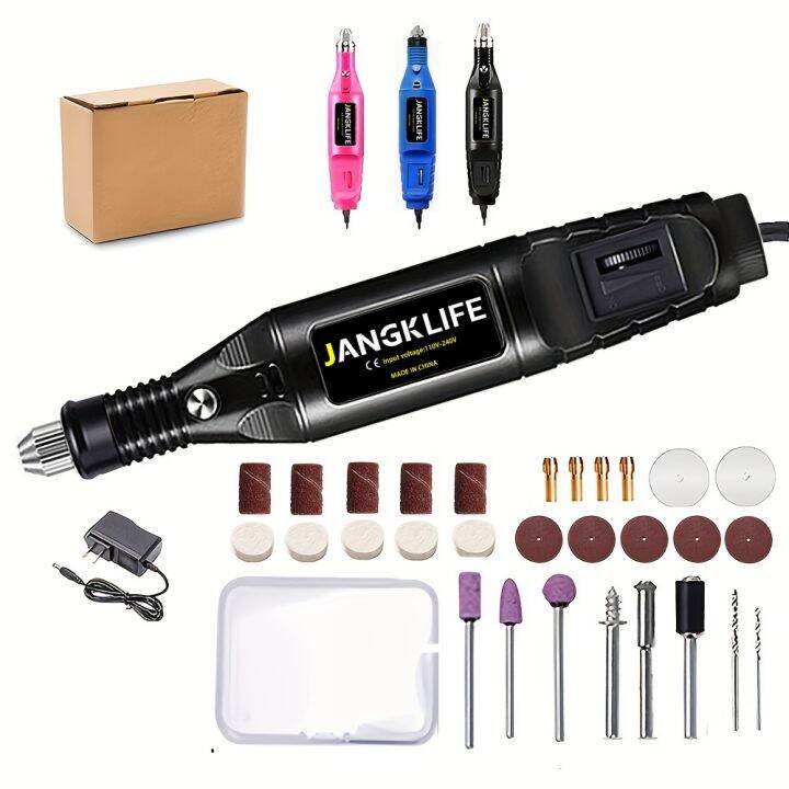 12V Mini Drill Electric Carving Pen Variable Speed Rotary Tools Kit