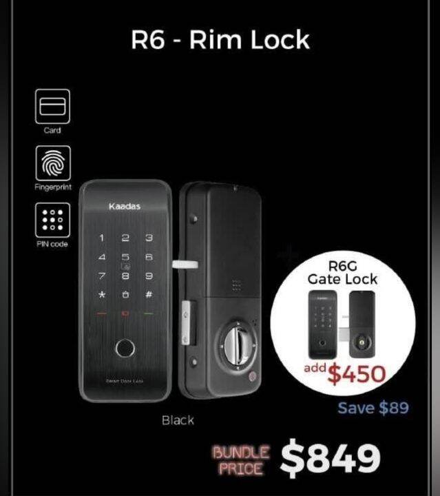 ( S&P Digital Lock) Kaadas R6 and Kaadas R6G bundle ( digital lock on door and gate ) Lazada