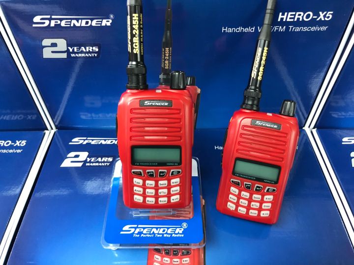 วิทยุสื่อสาร-spender-รุ่น-hero-x5-plus-160ch-สำหรับประชาชน-245mhz-ถูกต้องตามกฎหมาย-กำลังส่ง-5-วัตต์-ระยะ-2-5-กิโลเมตร