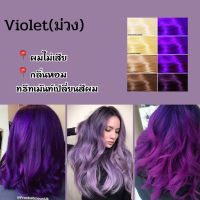 Violet สีม่วง สีไม่เลอะเสื้อผ้า ทรีทเม้นท์เปลี่ยนสีผม merziicolor (ในเซตมีแค่สี)