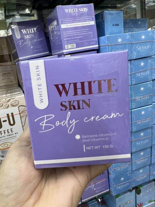 1แถม1-ไวท์สกินบอดี้ครีม-white-skin-body-cream-150-กรัม-แถมเซรั่มมะเขือเทศ