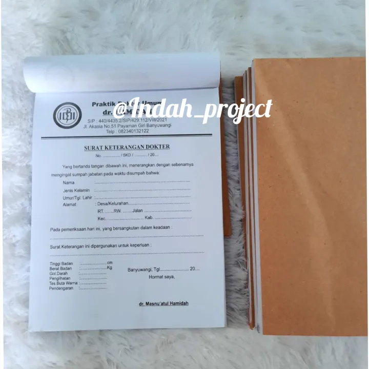 BLANGKO ( 1 RIM ) - NOTA - KWITANSI - SUKET SAKIT - SURAT KETERANGAN