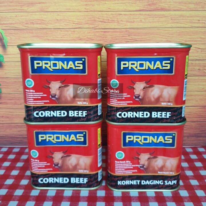 Pronas Corned Beef Daging Sapi 340 Gram Expired April 2025