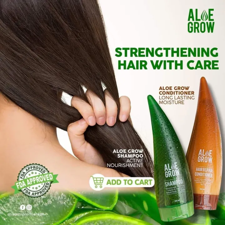 AUTHENTIC ALOE GROW SHAMPOO AND CONDITIONER Lazada PH