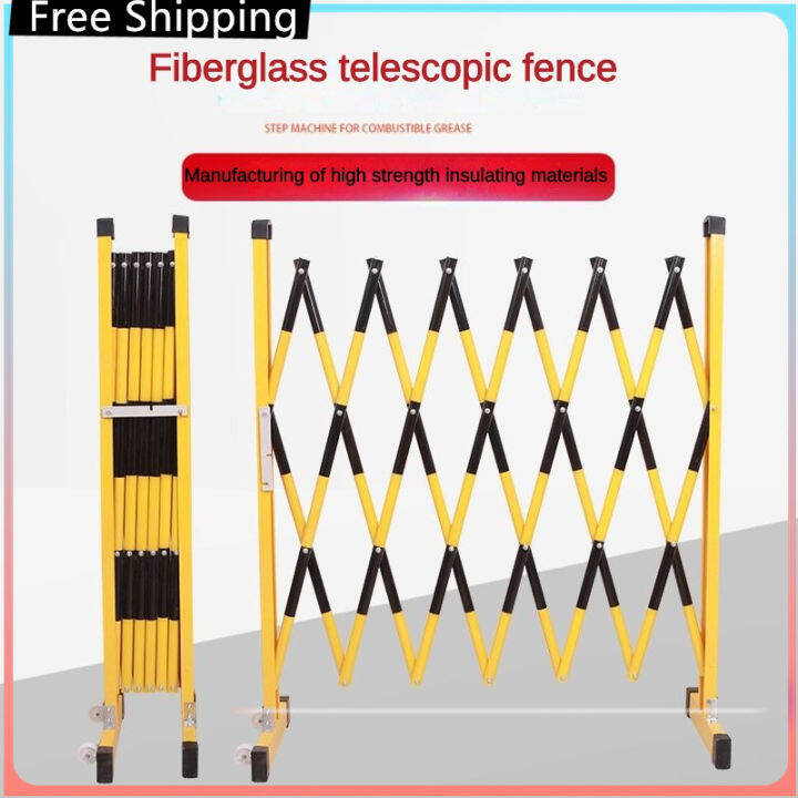 Street traffic barrier movable fiberglass telescopic guardrail safety