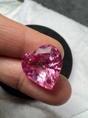 17.50x17mm weight 19 carats morganite Lab made stone