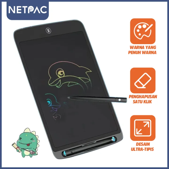 NETPAC LCD Drawing Tablet Keyboard One key to clear with lock & stylus