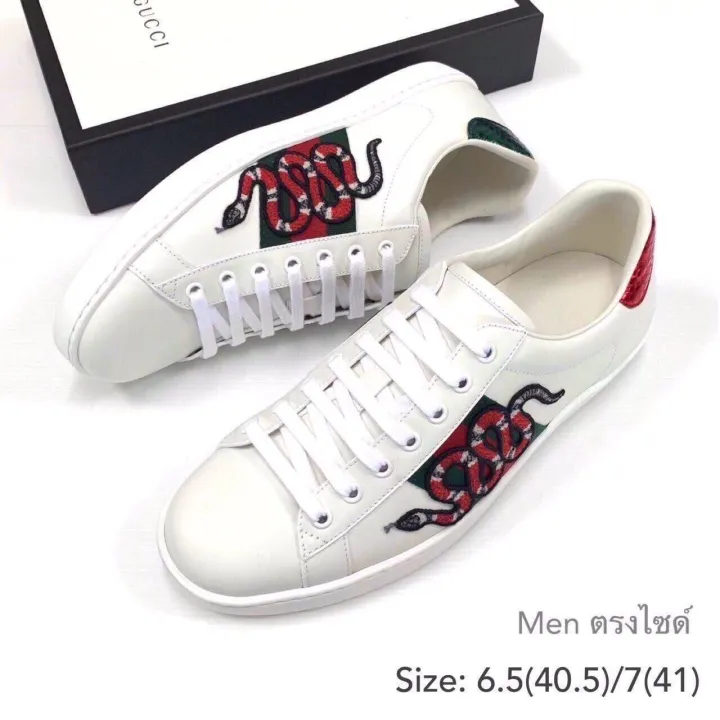 Gucci sneaker พร้อมส่ง ของแท้100 Lazada.co.th