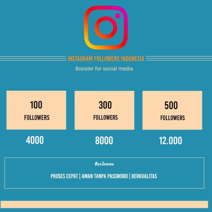 Instagram Followers Indonesia - Penambahan followers indonesia untuk