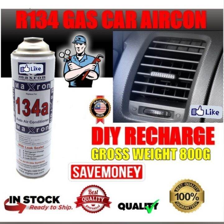 Maxron R134A Refrigerant/Car Aircond Gas Refill High Quality (1000g