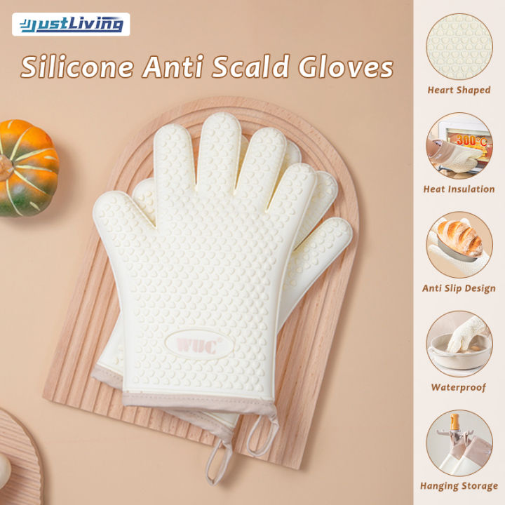 1 hand Bake Silicone Gloves Microwave Oven Baking Gloves Kitchen Anti-scald  Anti-slip Silicone BBQ