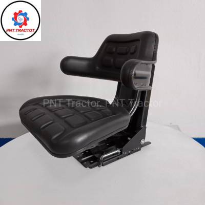 เก้าอี้ เท้าแขนสีดำ สำหรับรถไถฟอร์ดและคูโบต้า (ระบบโช้คสปริงคู่) เลื่อนหน้า-หลังได้ ปรับน้ำหนักได้