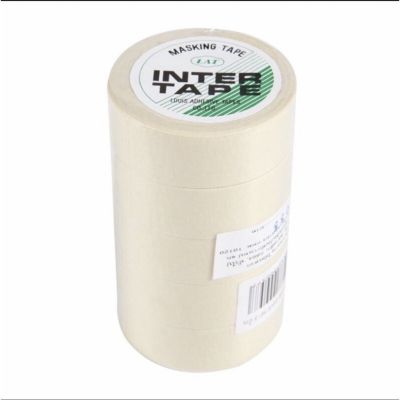 Inter tape หลุยส์เทปกาว กระดาษกาวพ่นสี กระดาษกาวย่น เทปย่นพ่นสี อินเตอร์เทป หน้ากว้าง 3/4" ยาว 10 หลา แกน 1 1/4"